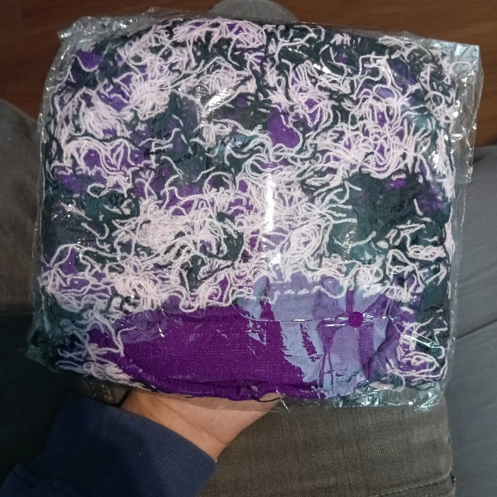 Purple and White Balaclava Ski Mask